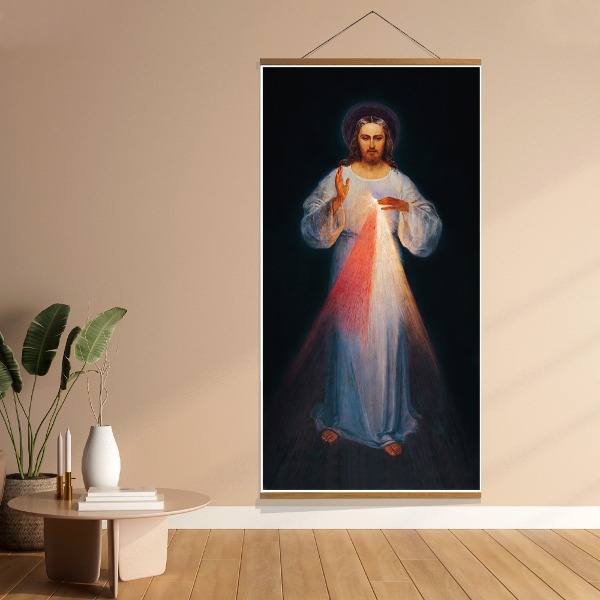 자비의 예수님 최초 그림 패브릭족자 60cmx117cm